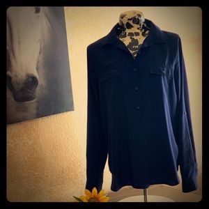 Navy blue blouse